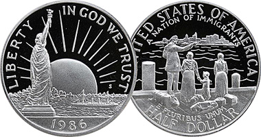 US Statue of Liberty Commemorative Half Dollar 1986