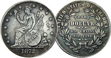 US Trade Dollar Replica (Counterfeit) 1872