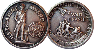 US Treasury Award (Minuteman) 1941 to 1945