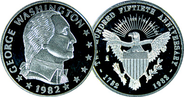 US Washington Silverpiece 250th Anniversary 1982