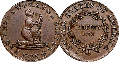 2000s USA commemorative 1838 Anti-Slavery token 