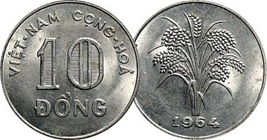 Vietnam 10 Dong 1964 to 1970