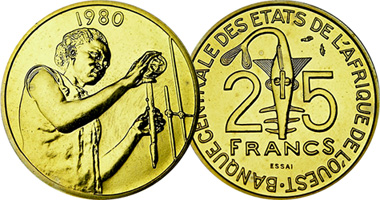 West Africa (Federation) 25 Francs 1980 to Date