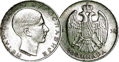 1975-1977 Coinage of Yugoslavia Uncirculated 8 Coin Type Set 5, 10, 20, 50 Para, 1 Dinar, 2, 5, 10 Dinara