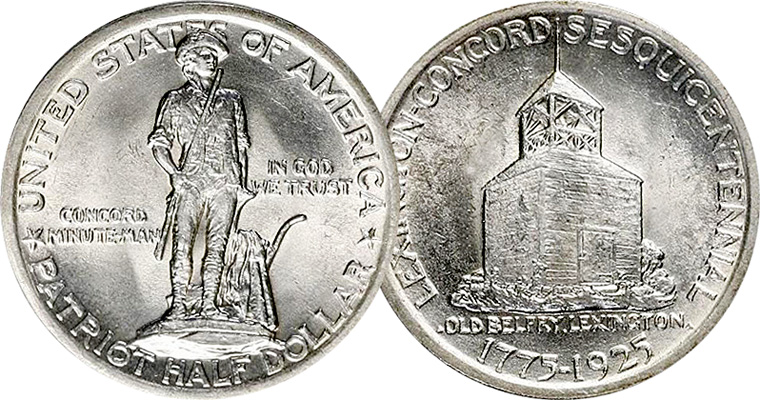 Coin Value: US Lexington Concord Commemorative Half Dollar 1925 