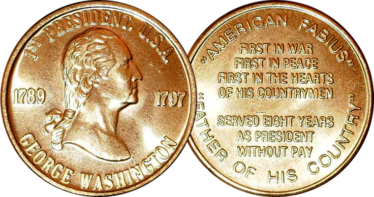 Coin Value Us Washington Served Without Pay 1789 Large Photo Us Washington Served Without Pay 1789